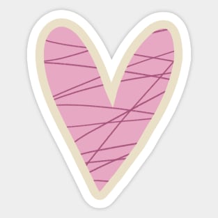 Striped Heart Sticker